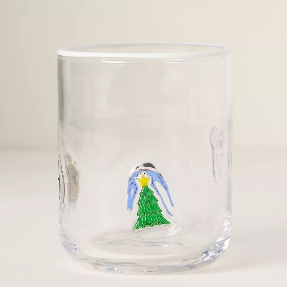 ❤️ New In Box Anthropologie Juice Glass with Nutcracker Design